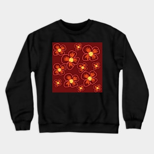 Warm Toned Floral Crewneck Sweatshirt